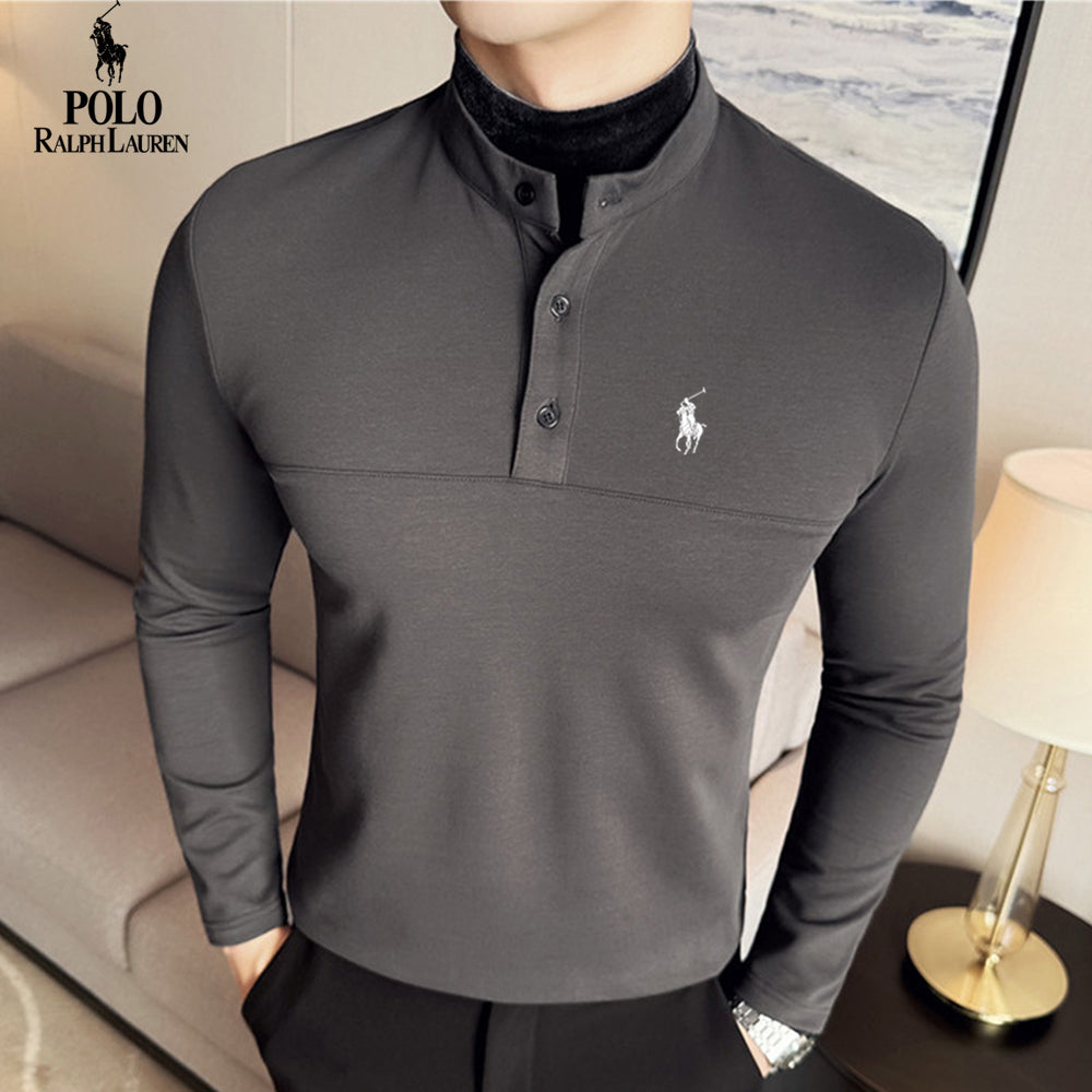 Premium Double-Layer Half-High Collar Shirt